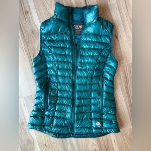 Mountain Hard Wear Women’s Ghost Whisperer Goose Down Vest Puffer XS Teal blue